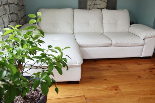 White ikea loveseat faux - white,