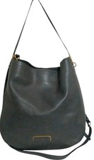 Marc Jacobs Cow Leather Large Grey Shoulder Hobo Bag