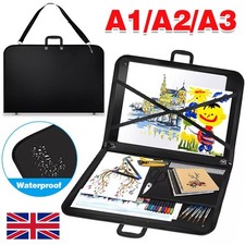 DESIGN PORTFOLIO WATER PROOF BLACK CASE ART WORK PAINTING FOLDER BAG A1 A2 A3 A4