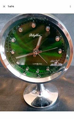 Rhythm green round analogue - rhythm,