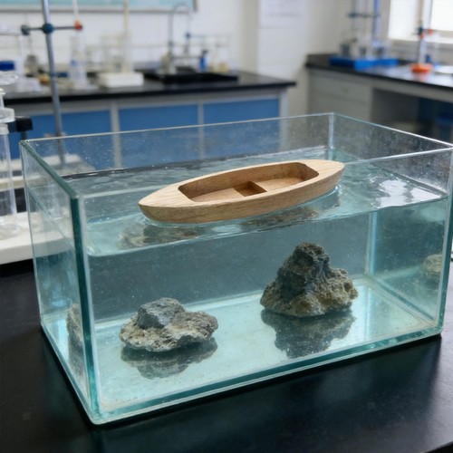 Wooden fishing boat - wooden, model