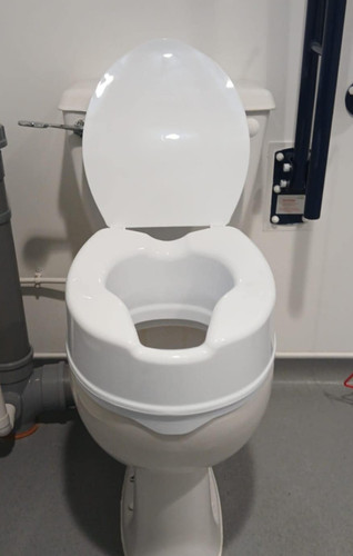 Raised toilet seat - toilet, lid