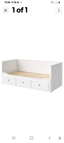 Ikea hemnes white - white, bed
