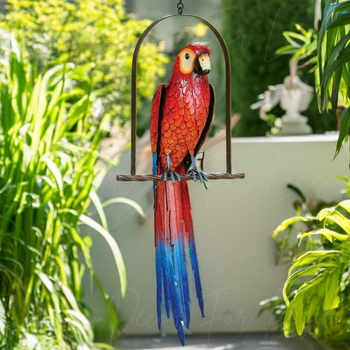 Tropical macaw parrot perched - parrot,