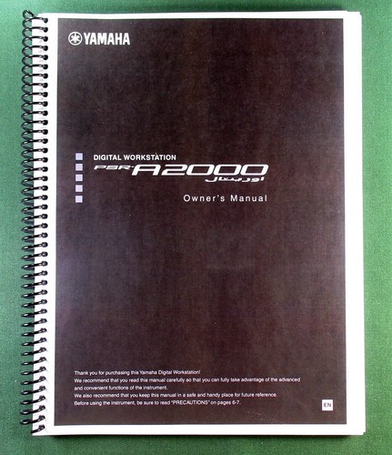Yamaha psr a2000 instruction - psr-a2000,