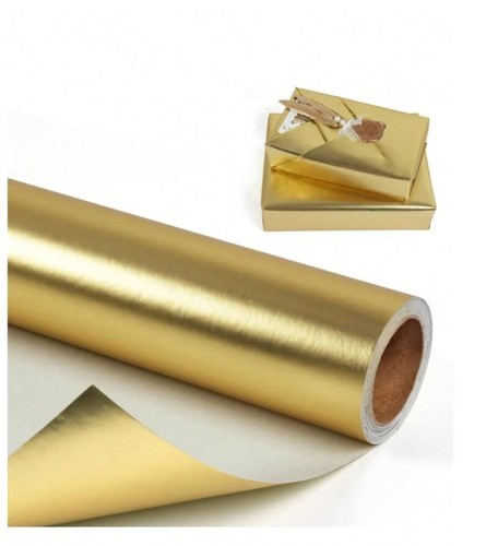 Gift wrap roll matte - matte, metallic