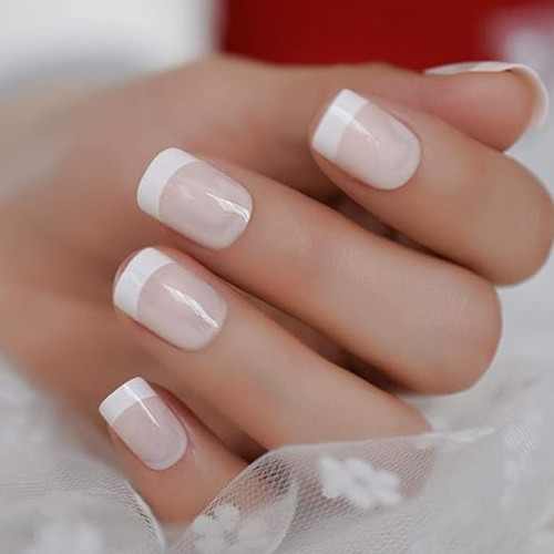 Press nails 12pk french tip - french,