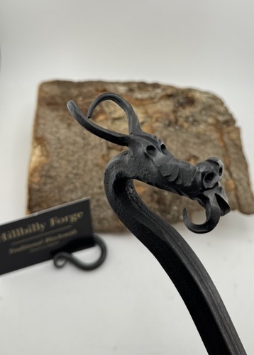 Brush hand forged dragon head - dragon,
