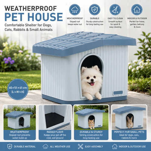 Durable plastic pet house - house, all