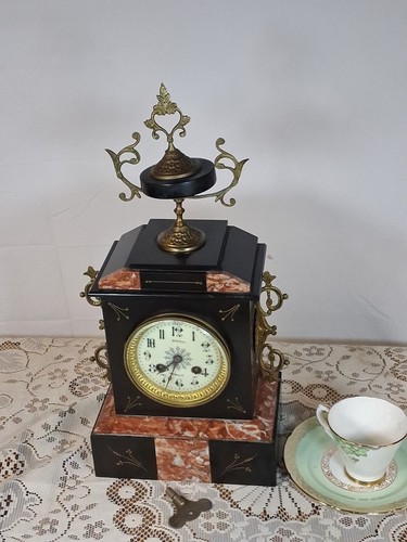 Antique french mantle clock - antique,
