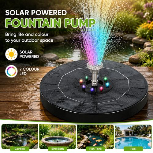 Solar fountain pump led - fountain,