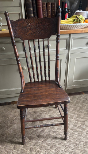 Antique victorian press back - antique, press-back