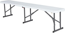 LIFETIME 80305 6 Ft Folding Bench, White, 30.5 Cm Height, 96 Cm Width