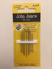 John James Hand Sewing Needles. Different uses and sizes available.