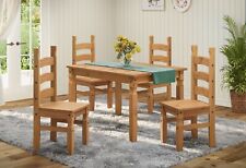 Corona Dining Table and 4 Chairs Set 4' Mexican Solid Pine by Mercers Furniture®