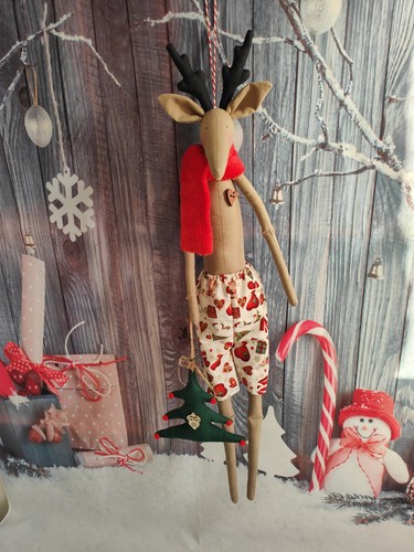 Tilda style reindeer handmade - style,