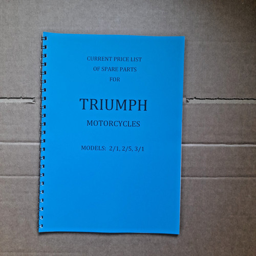 Triumph pre war parts - triumph, book