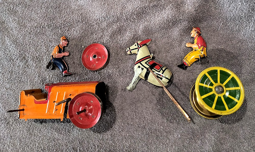 Marx tin lithograph toy - lithograph, parts