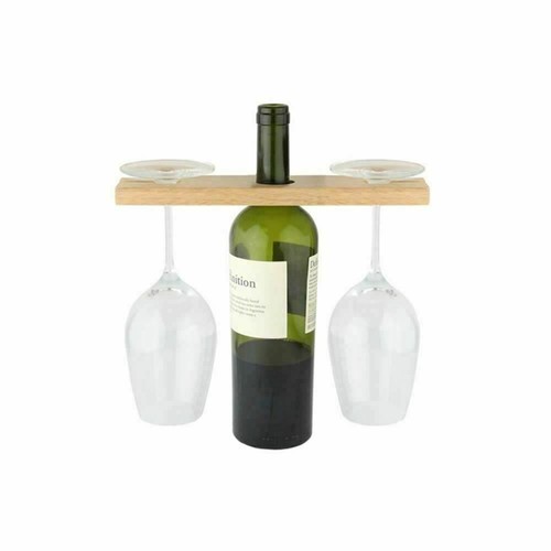 Wooden house wine bottle - wooden,