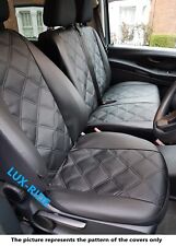 TAILORED SEAT COVERS For RENAULT TRAFIC CREW CAB 2014-2025 EMBOSSED ART. LEATHER