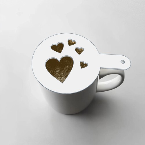 Custom coffee stencil duster - custom,