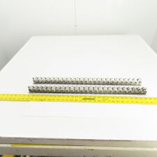 27" L Belt Conveyor Track W/Plastic Rollers 3/4" W Lot Of 2
