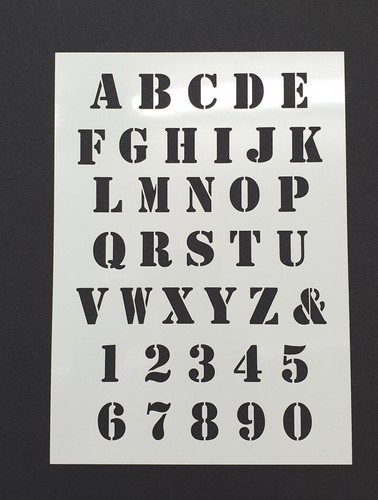 Army style alphabet and - army,