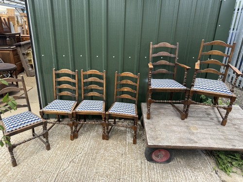 Antique oak ladder back - oak,