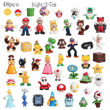 48Pcs/Set Super Mario PVC Action Figures Toy Model Toys 2-5Cm