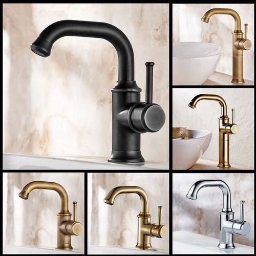 Vintage brass bathroom basin - bathroom,