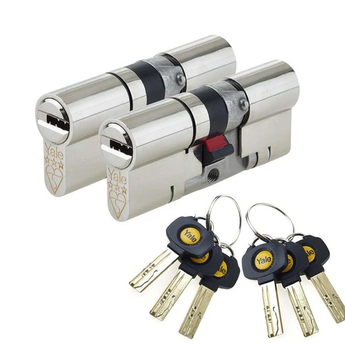 Pair yale platinum keyed - keyed, alike