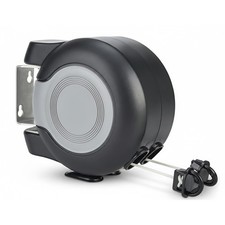 30m Retractable Clothes Reel Double Washing Line Wall Mounted Outdoor