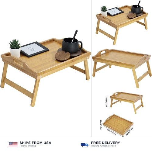 Bamboo bed tray - bamboo, folding