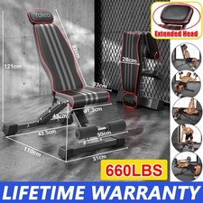Adjustable Weight Bench Gym Fitness Foldable Incline Decline For Home Workout