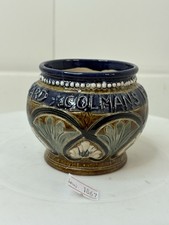 1979 HAWTHORN POTTERY 1884 REPRODUCTION 7CM COLMAN'S MUSTARD POT SOUVENIR