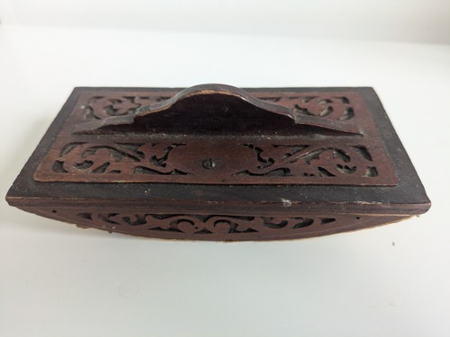 Antique hand carved wood ink - carved,
