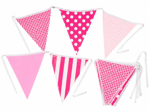 10m pink white triangle - white,