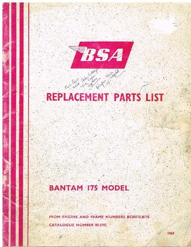 Bsa bantam 175 original 1969 - bsa,