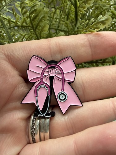 Nurse doctor bow enamel pin - nurse,
