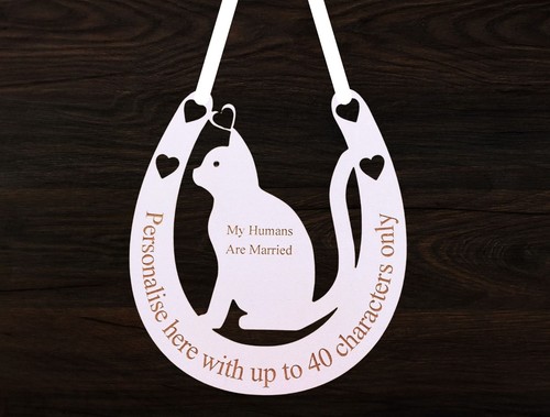 Personalised wooden cat - personalised,