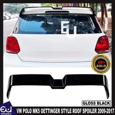 REAR ROOF SPOILER WING FOR VW POLO MK5 6R 6C GTI R OETTINGER STYLE 09-17 BLACK