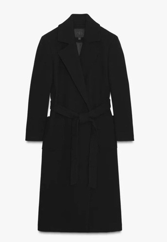 Zara woman wool blend belted - ,