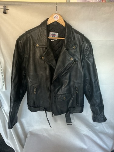 Mens black leather jacket - black,
