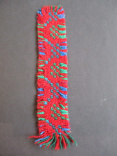 Wool BOOKMARK Welsh Reversible Woven RED GREEN BLUE VGC
