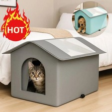 Cat Winter Insulated House Outdoor Feral Cat Weatherproof Warm Stray DogShelter