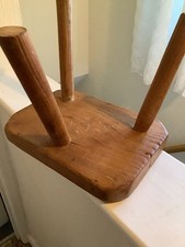 Pine Wood Milking Stool 11x 7,3/4 Wide X 9 Inches High