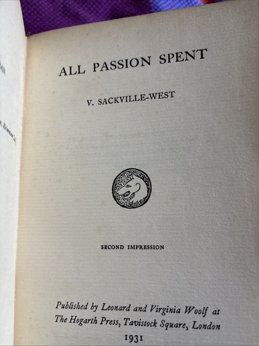 Sackville west all passion - v.,