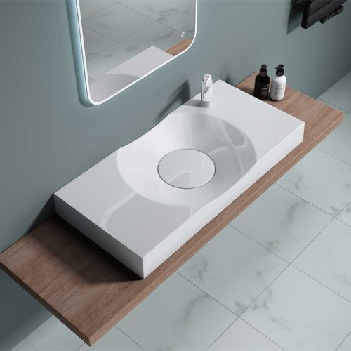Bathroom wash basin - basin, wall