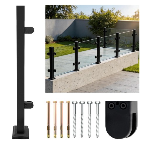 End glass railing - end,