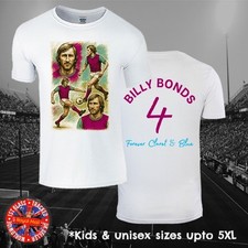 Billy Bonds Football Fan T-shirt Mens Ladies Kids Gift Sizes Up To 5XL